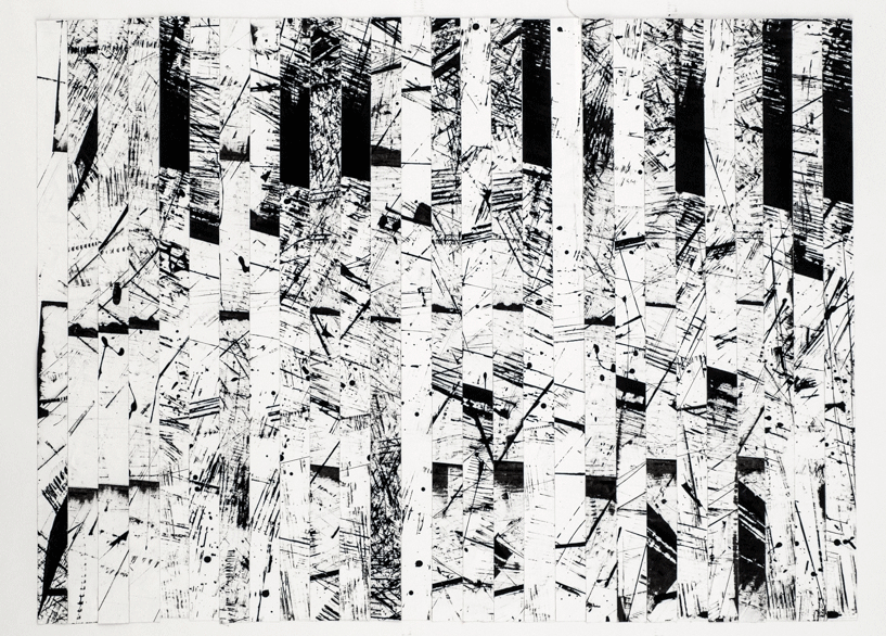 Pippo Lionni 20170214 43°11° acrylic on canvas 120x163cm Stripped