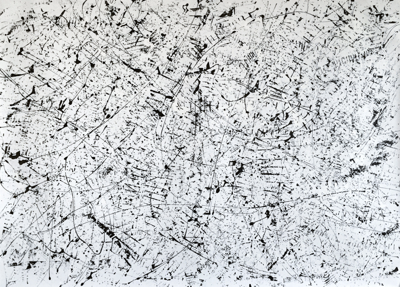 Pippo Lionni 20180130 48°02° enamel on canvas 160x210cm