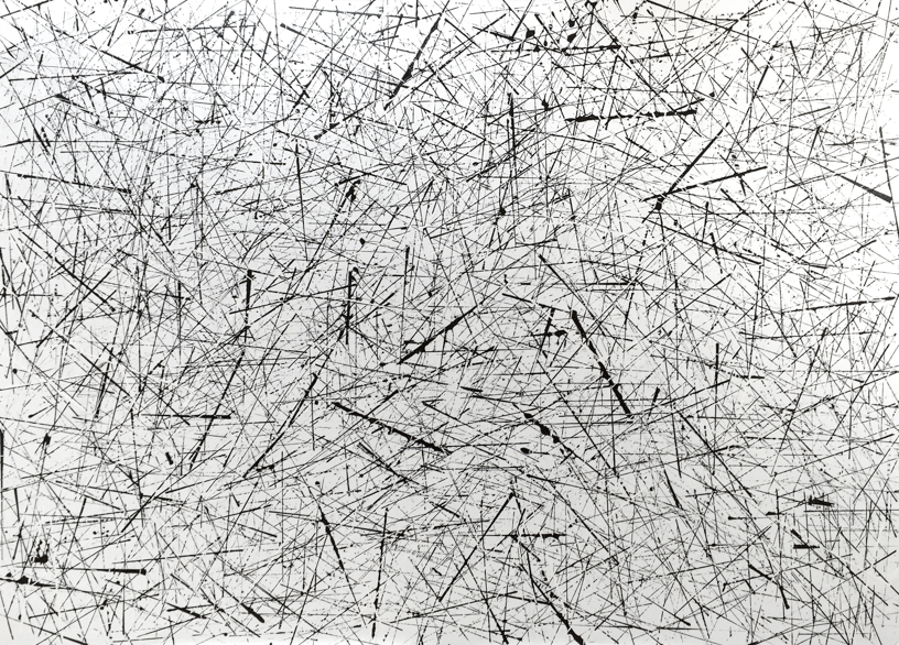 Pippo Lionni 20180208 48°02° enamel on canvas 135x190cm