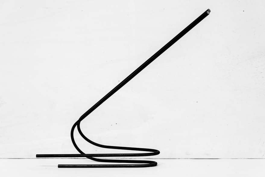 Pippo Lionni 20210316 43°11° steel rod sculpture 46x72x41cm