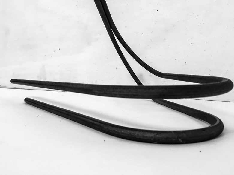 Pippo Lionni 20210316 43°11° steel rod sculpture 46x72x41cm