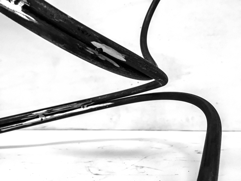 Pippo Lionni 20210421 43°11° steel rod sculpture 40x85x56cm