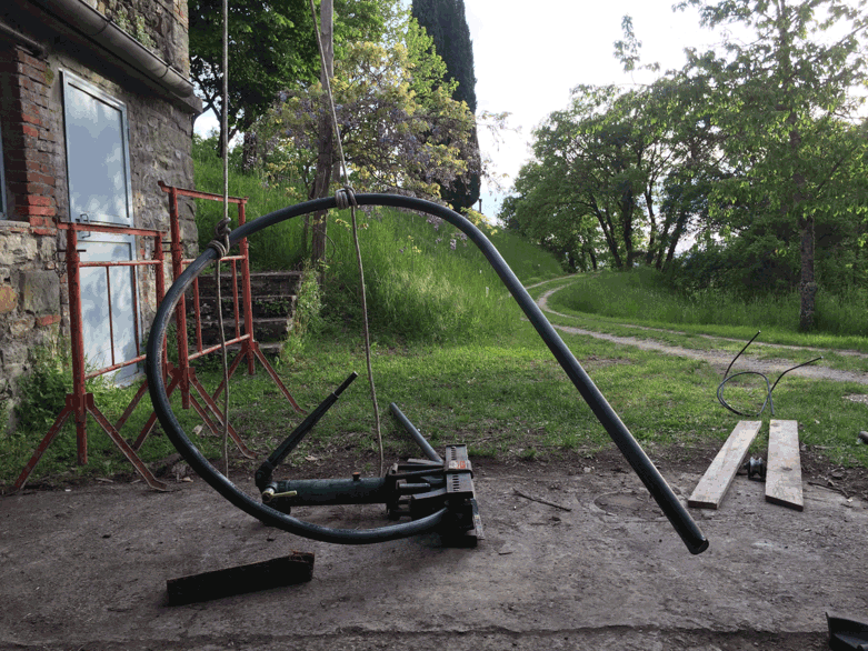 Pippo Lionni 20210704 43°11° steel rod sculpture xxxxxxxxcm