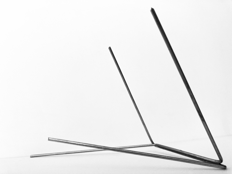 Pippo Lionni 20220112 43°11° steel wire sculpture 09x17x13cm