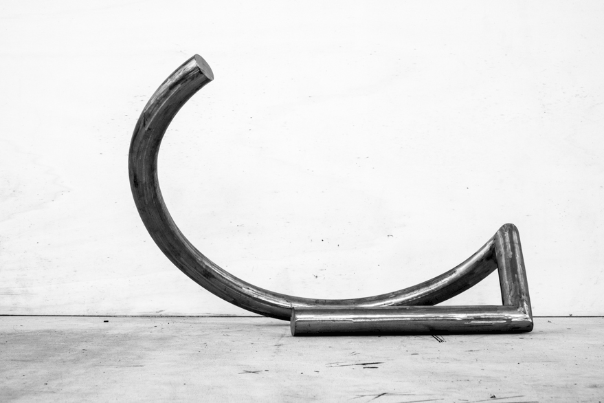 Pippo Lionni 20230105 43°11° steel rod sculpture 38 x 60 x 39 cm