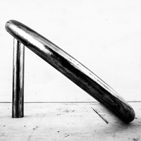 Pippo Lionni 20230918 43°11° steel rod sculpture 33x76x41 cm