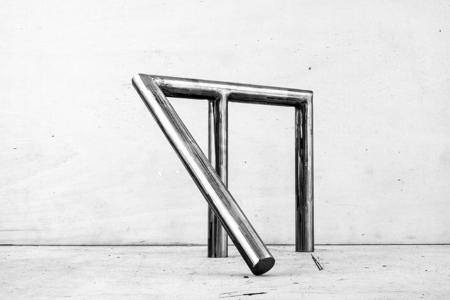 Pippo Lionni 20240106 43°11° steel rod sculpture 35 x 43 x 43