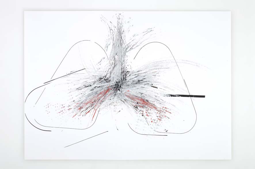 PIPPO LIONNI, BREAKTHROUGH 42, 2012, acrylic on 220g paper, 50x70cm