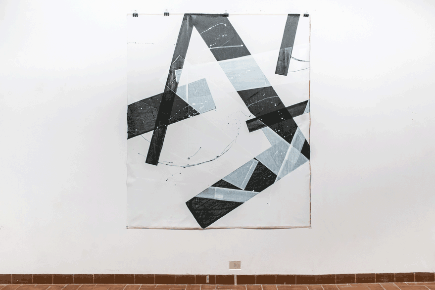 Pippo Lionni, 20151111, 43°11°, acrylic on canvas, 210x182cm