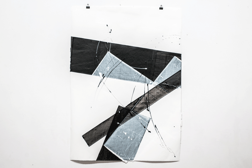 Pippo Lionni, 20151112, 43°11°, acrylic on 300g paper, 140x101cm