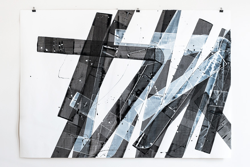 Pippo Lionni, 20151219, 48°02°, acrylic on 300g paper, 140x200cm