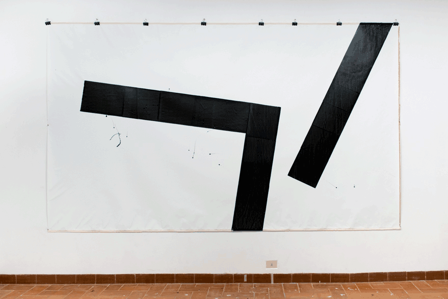 Pippo Lionni, 20151231, 43°11°, acrylic on canvas, 200x360cm