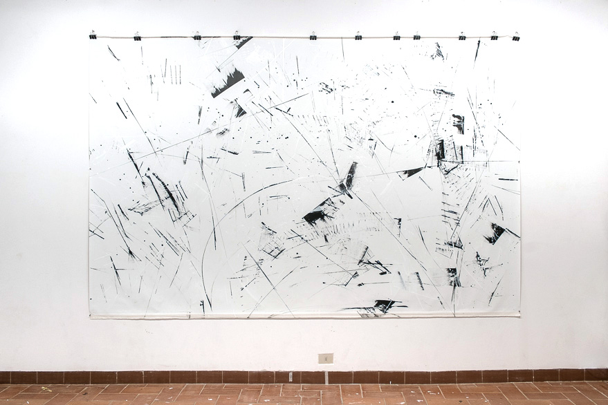 Pippo Lionni, 20160315, 43°11°, acrylic on canvas, 210x333cm