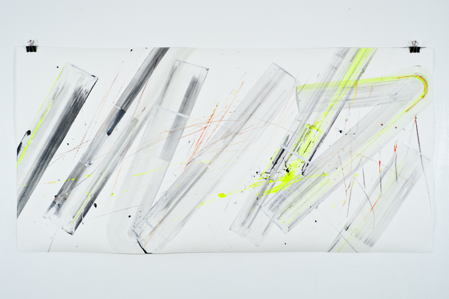 Pippo Lionni, UNTITLED 567, 2014, acrylic on 300g paper, 70x140cm