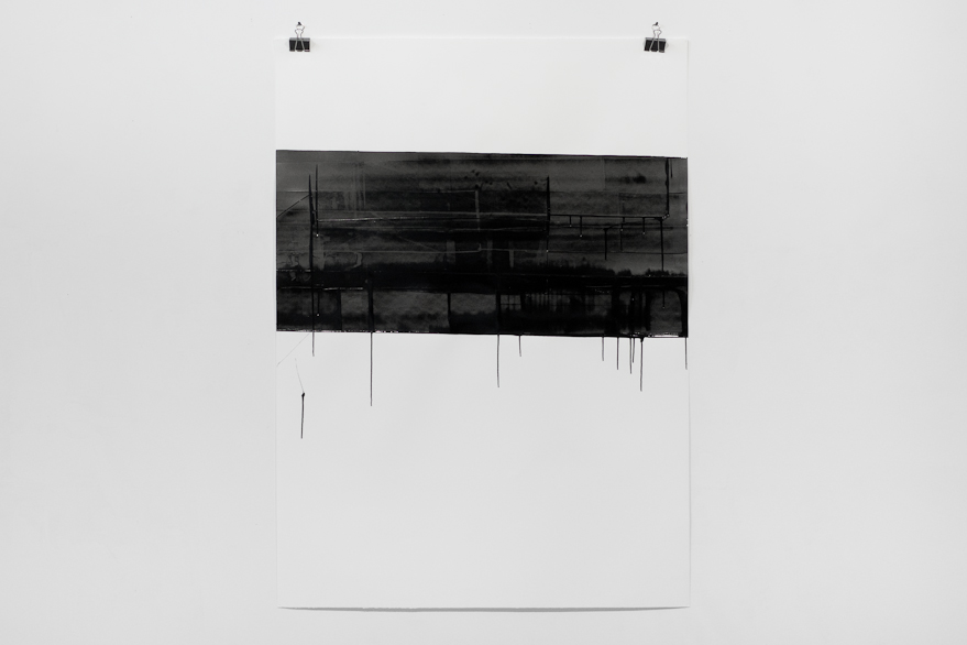 Pippo Lionni, UNTITLED 643, 2014, 43°11°, acrylic on 300g paper, 140x100cm