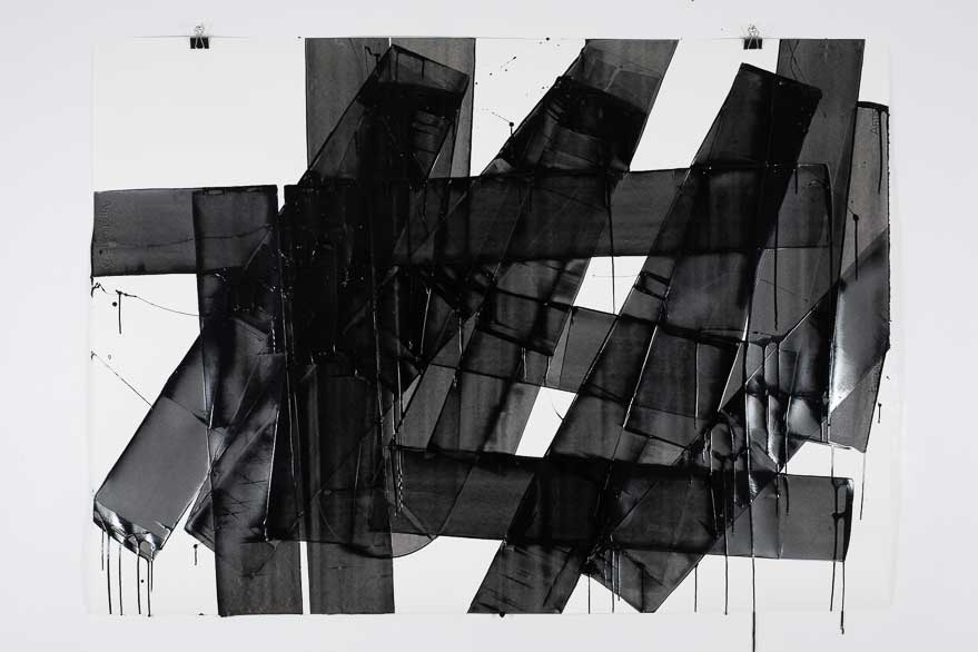 Pippo Lionni, UNTITLED 654, 2014, 48°02°, acrylic on 300g paper, 100x140cm