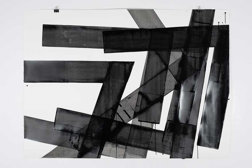 Pippo Lionni, UNTITLED 655, 2014, 48°02°, acrylic on 300g paper, 100x140cm