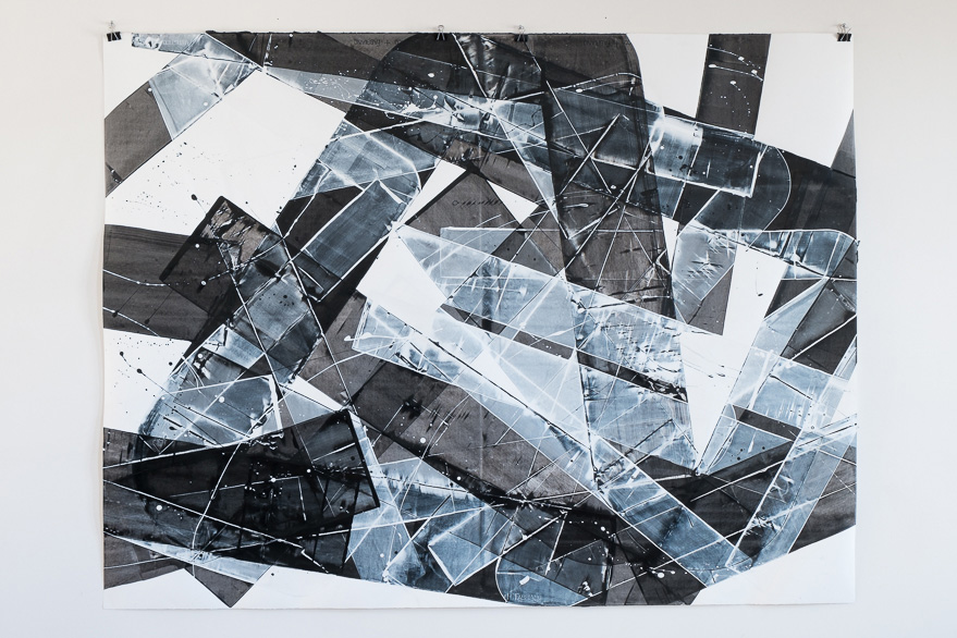 Pippo Lionni, 20150407, 48°02°, acrylic on 300g paper, 140x185cm