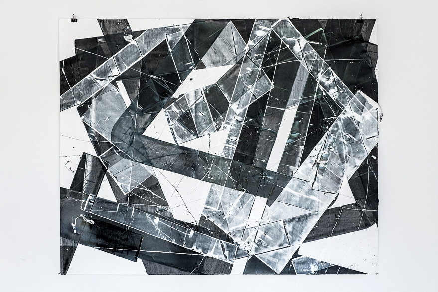 Pippo Lionni, 20150707.2, 59°18°, acrylic on 300g paper, 140x175cm