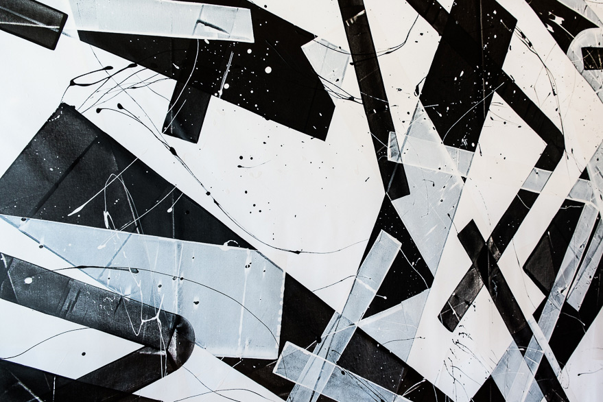 Pippo Lionni, 20150804, 59°18°, acrylic on canvas, 210x500cm, detail