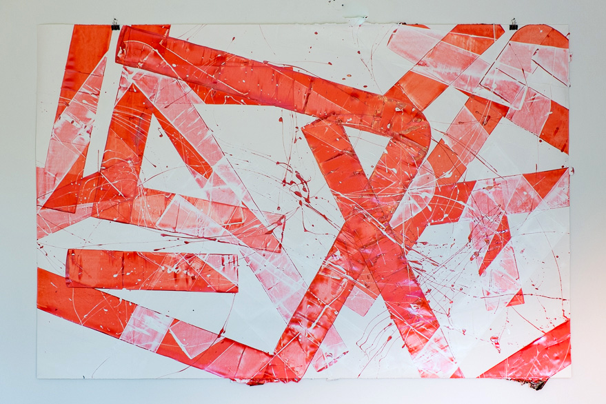 Pippo Lionni, 20150810.1, 59°18°, acrylic on 300g paper, 140x212cm