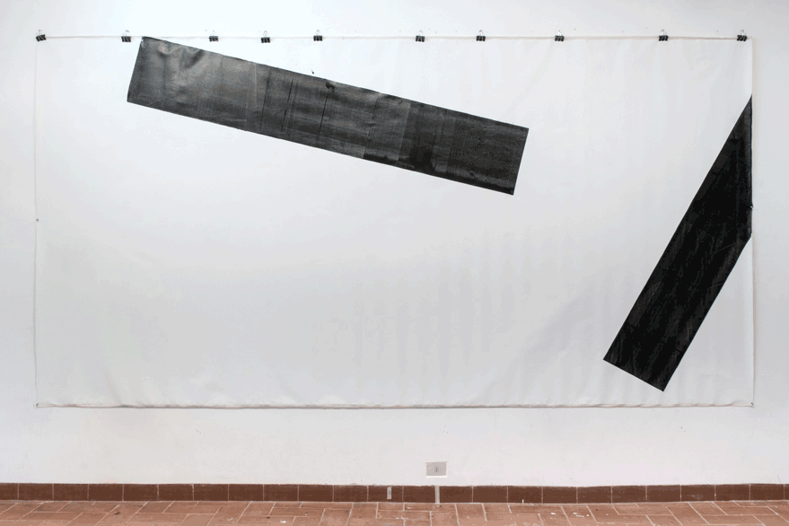 Pippo Lionni, 20150830, 43°11°, acrylic on canvas, 200x410cm