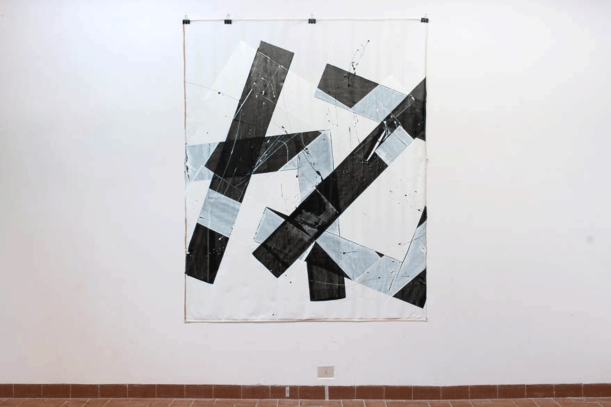 Pippo Lionni, 20150509, 43°11°, acrylic on canvas, 200x160cm