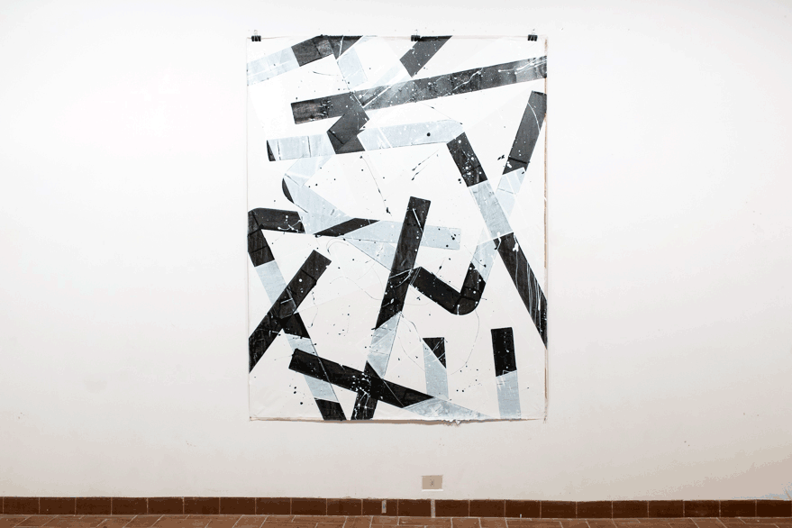 Pippo Lionni, 20151122, 43°11°, acrylic on canvas, 210x168cm