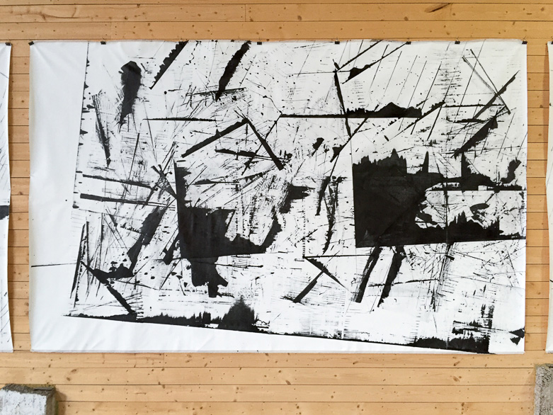 Pippo Lionni, 20160717 59°18°, acrylic on canvas, 210x330cm