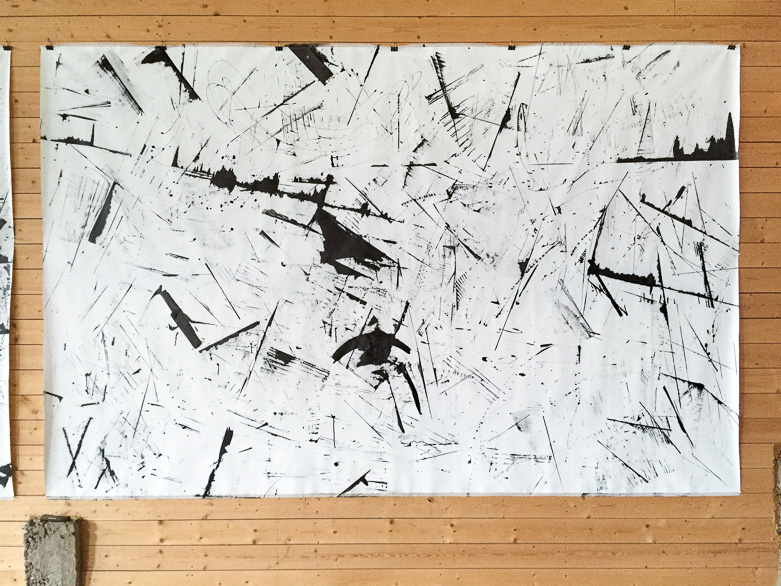 Pippo Lionni, 20160719 59°18°, acrylic on canvas, 210x330cm