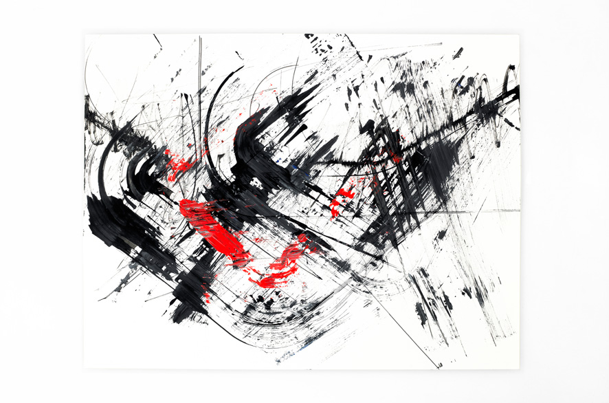 Pippo Lionni BACKLASH 23, 2011, acrylic on 200g paper, 50x65cm