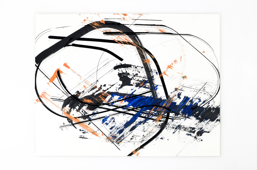 Pippo Lionni BACKLASH 5, 2011, acrylic on 200g paper, 50x65cm