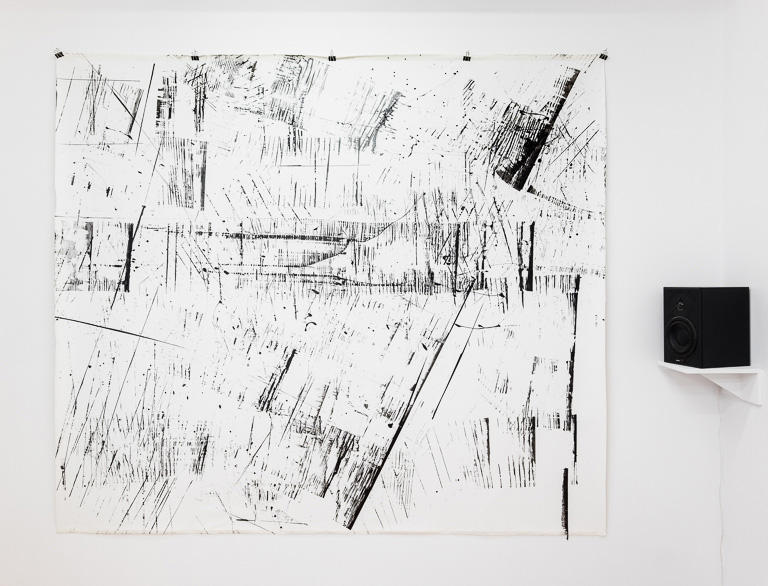 Pippo Lionni, 20160414, 41°-74°, acrylic on canvas, 203x251cm