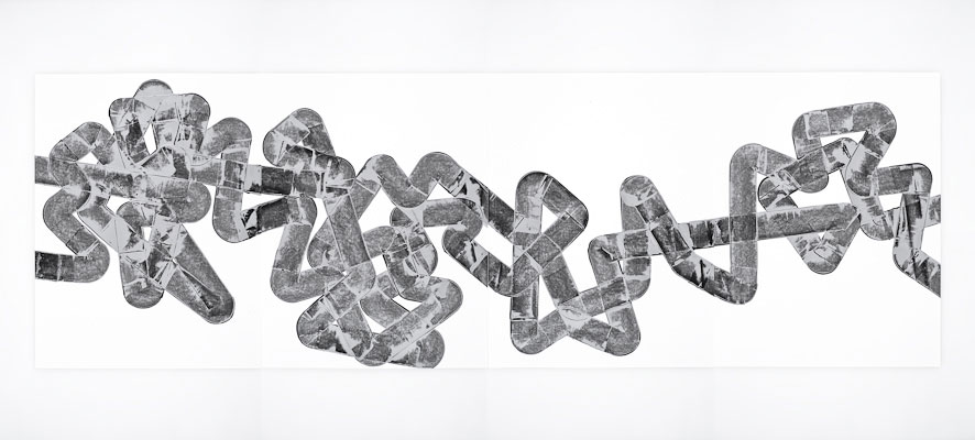 Pippo Lionni, UNTITLED 231, 2013, acrylic on 200g paper, 65x200cm