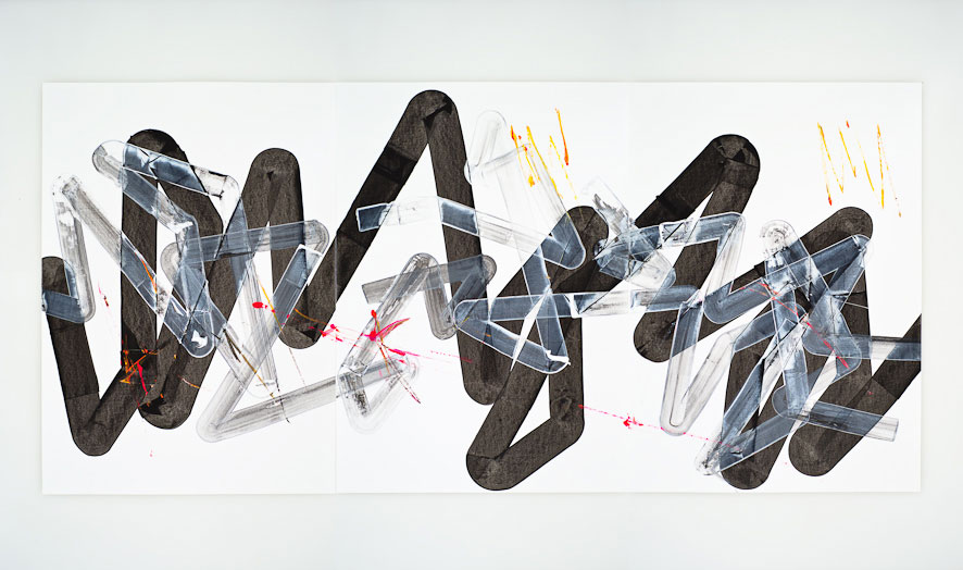Pippo Lionni, UNTITLED 275, 2013, acrylic on 220g paper, 70x150cm