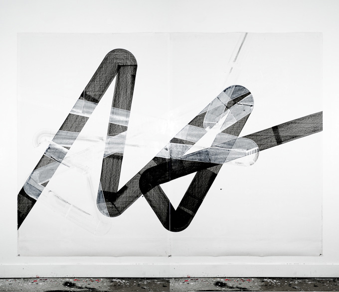 Pippo Lionni, UNTITLED 401, 2013, acrylic on paper, 170x240cm