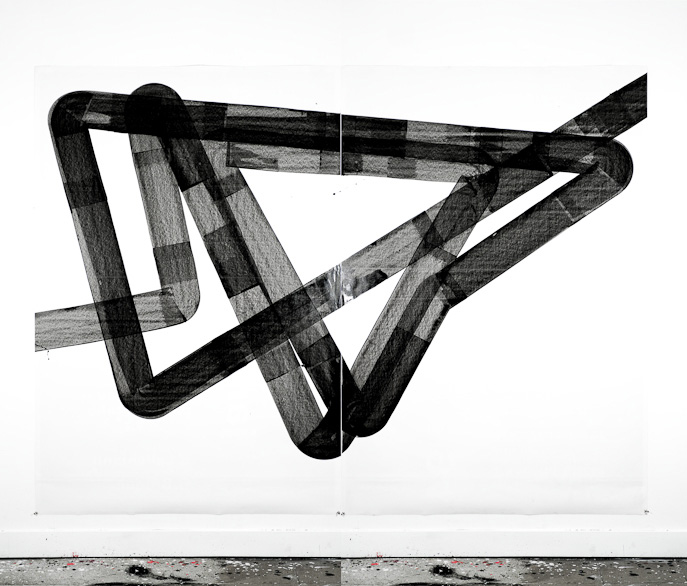 Pippo Lionni, UNTITLED 403, 2013, acrylic on paper, 170x240cm