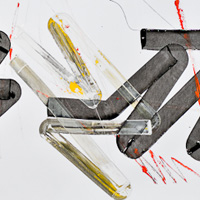 Pippo Lionni-UNTITED 468, 43°11°, 2013, acrylic on 220g paper, 70x200cm