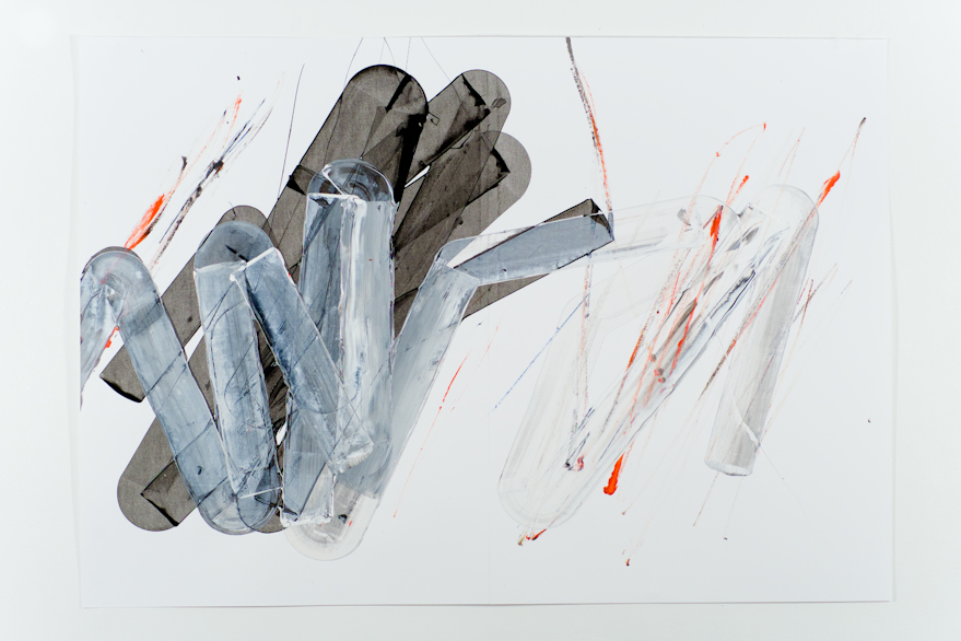 Pippo Lionni, UNTITLED 491, 48°2°, 2013, acrylic on 220g paper, 70x100cm
