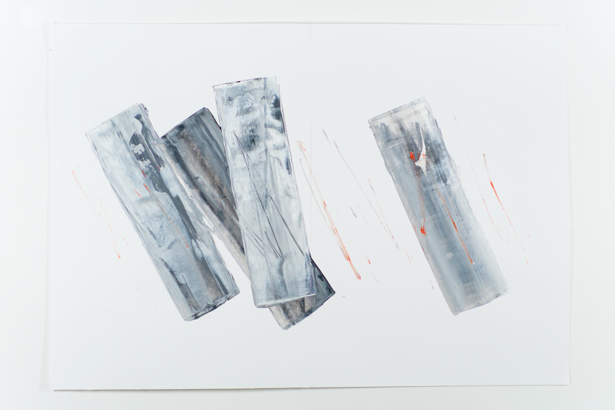 Pippo Lionni, UNTITLED 492, 48°2°, 2013, acrylic on 220g paper, 70x100cm
