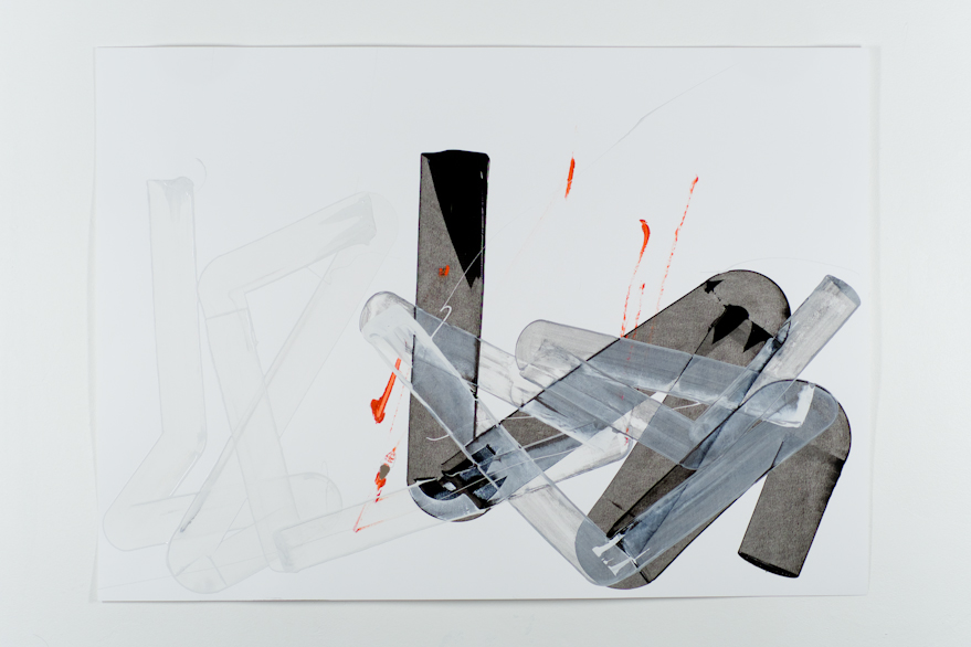 Pippo Lionni, UNTITLED 509, 48°2°, 2013, acrylic on 220g paper, 50x70cm