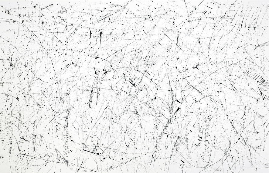 Pippo Lionni, 20170105, 43°11°, acrylic on canvas, 210x330cm