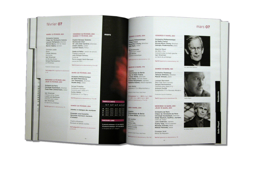 pippo lionni - salle pleyel 06/07- edition - publishing - identity - graphics 